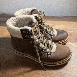 Alpine Design Holly 2.0 Winter Snow Boots Lined Leather Thick Rubber Sole